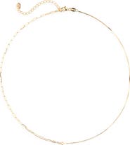 ARGENTO VIVO Paper Clip & Snake Chain Necklace