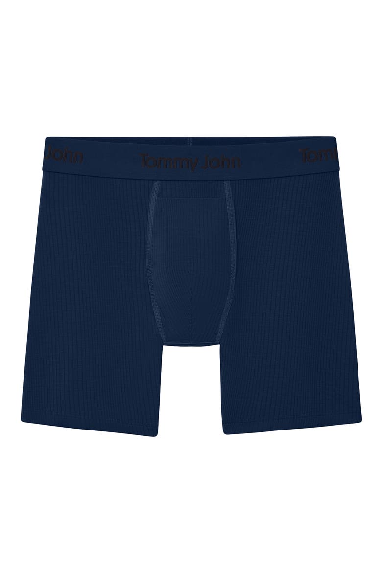 Second Skin Luxe Rib 6-Inch Boxer Briefs, Alternate, color, DRESS BLUES