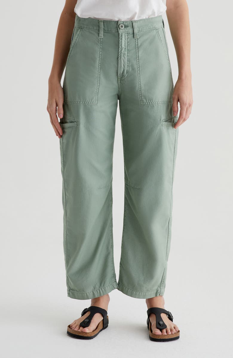 AG Hazal Ankle Barrel Utility Twill Pants, Main, color, 