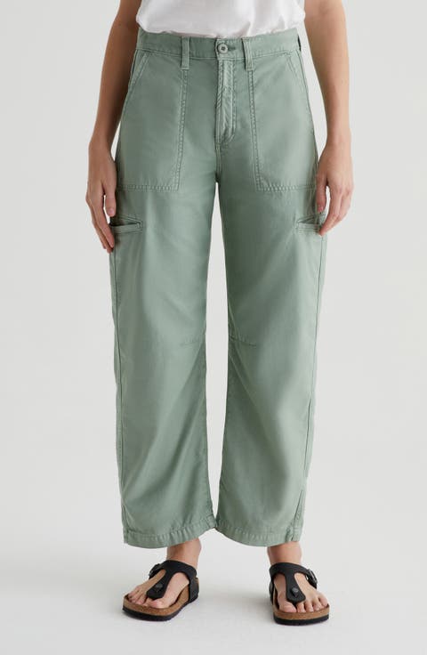 Hazal Ankle Barrel Utility Twill Pants