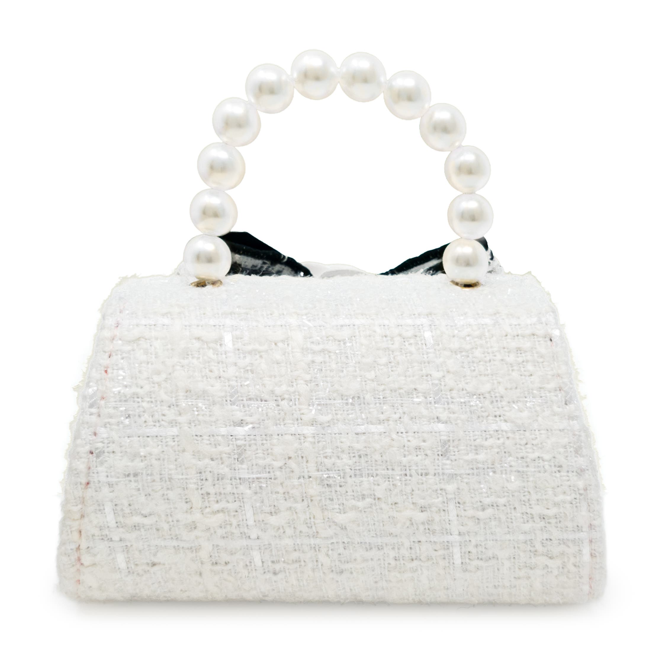 Coco Ribbon Bow Pearl Handbag, Alternate, color, Ivory Pearl