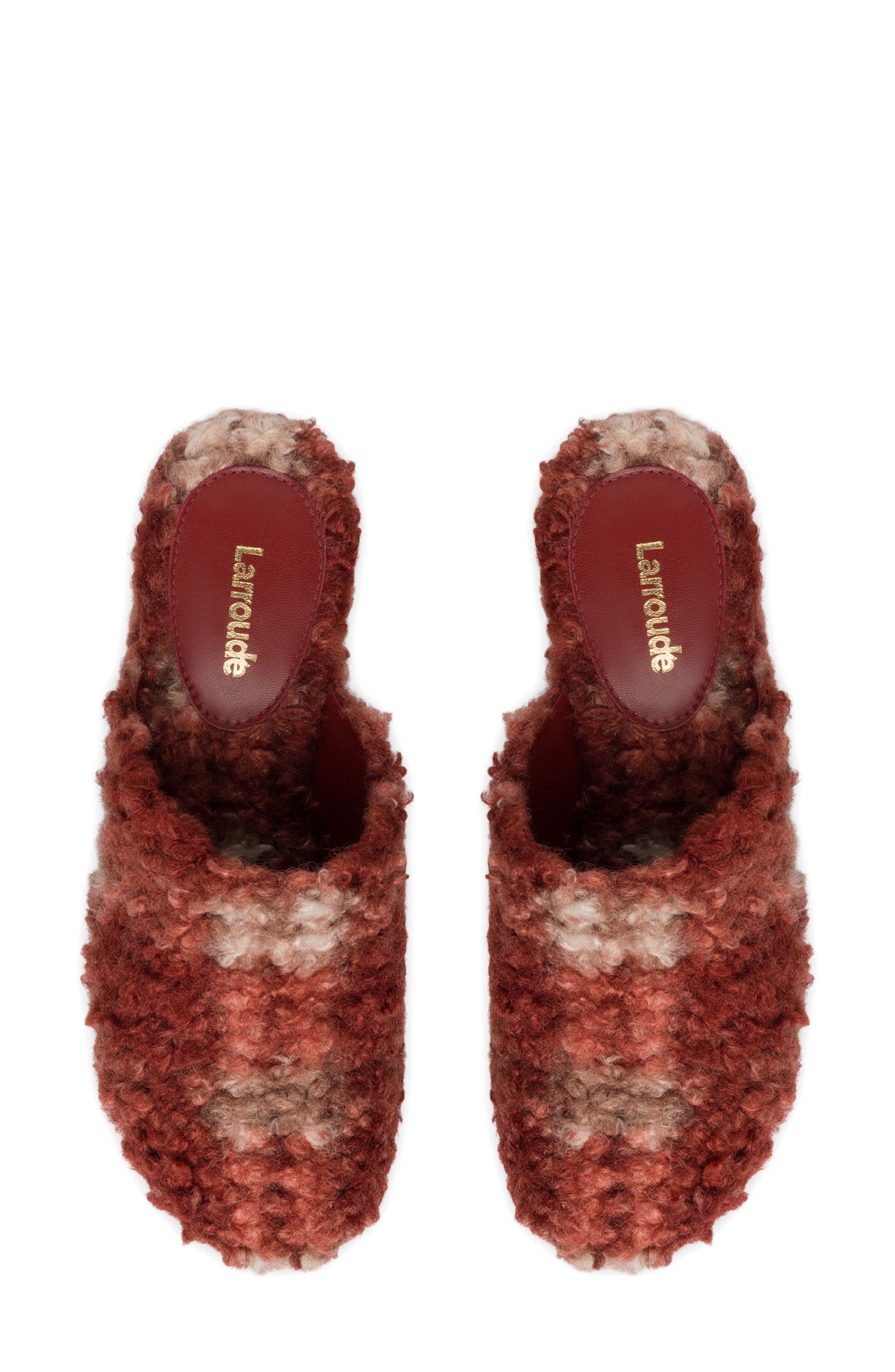 Larroudé Miso Plaid Faux Fur Platform Clog, Alternate, color, 