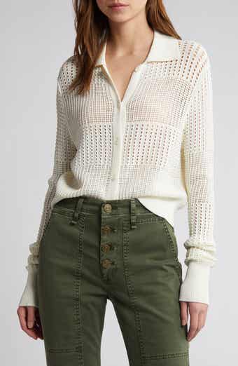 Open Stitch Shrunken Cardigan