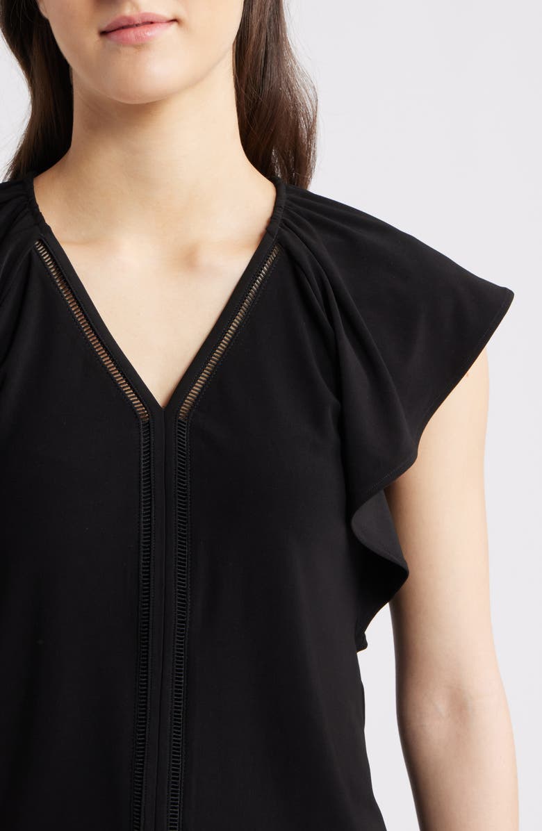 Anne Klein Harmony Lattice Trim Jersey Top, Alternate, color, 