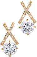 SAVVY CIE JEWELS Bold Statement Cubic Zirconia Drop Earrings