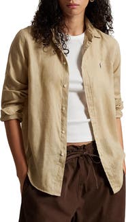 Polo Ralph Lauren Classic Fit Linen Button-Up Shirt