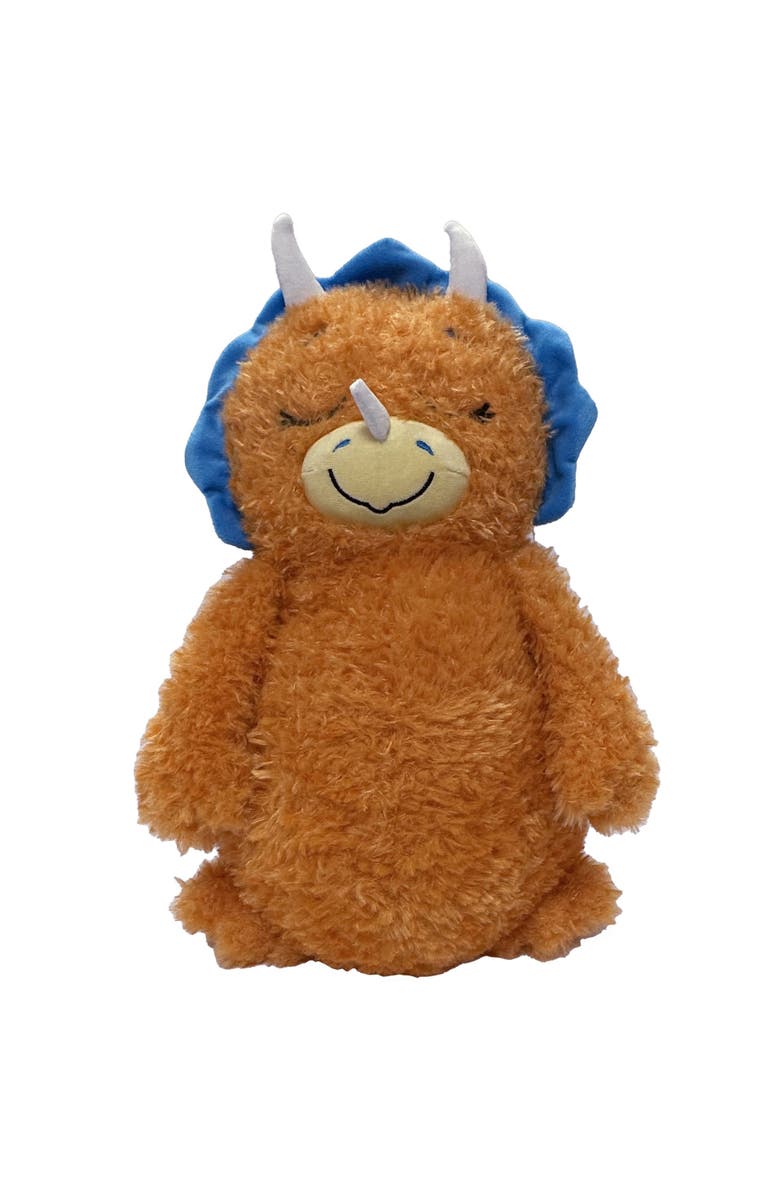 Happy Nappers Adorable Storables Dino Triceratops Brown/Blue 8 Inch, Alternate, color, Multicolored