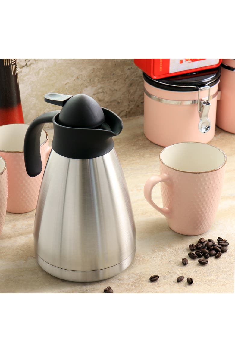 Olympia 1 Quart Insulated Stainless Steel Thermal Coffee Pot, Alternate, color, Metallic Silver