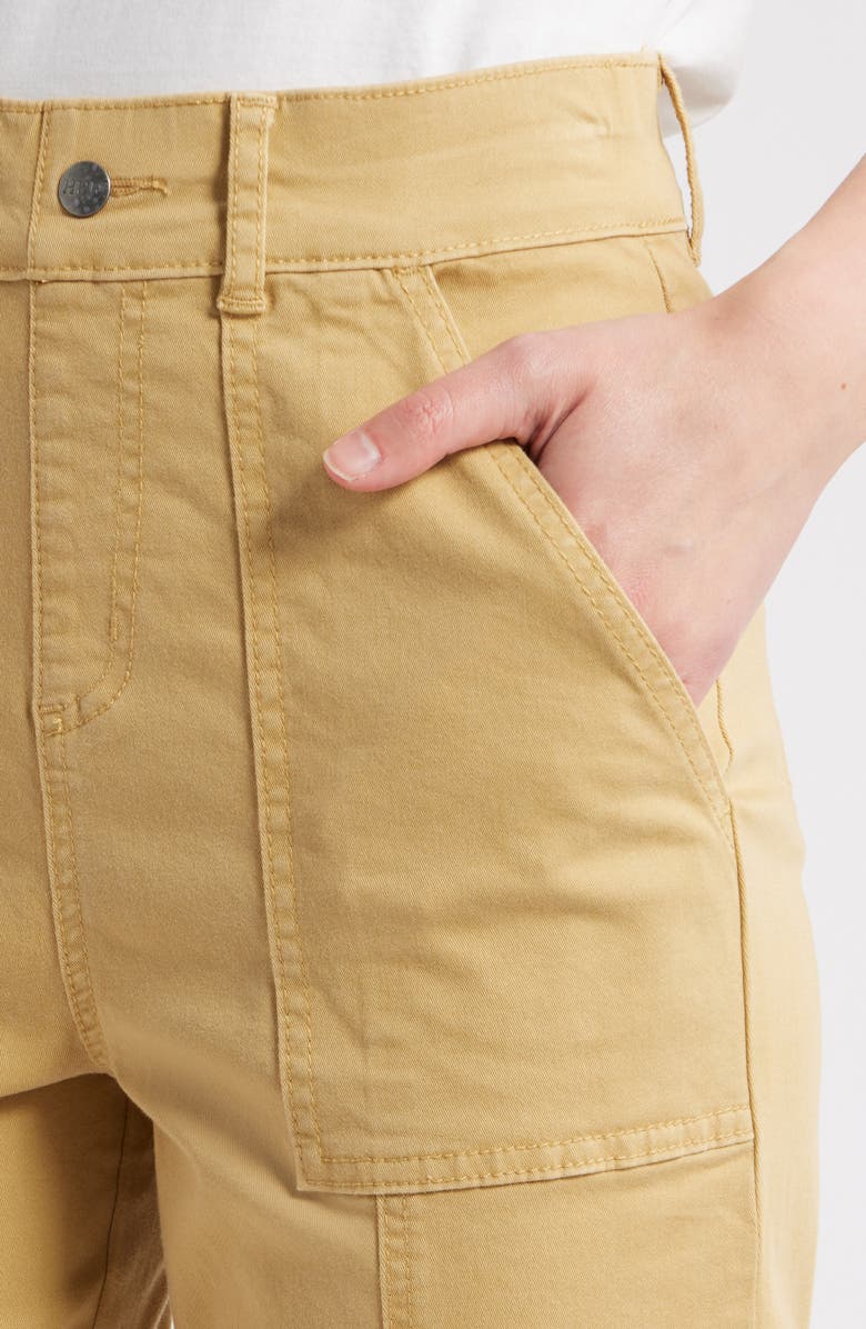 Hue Stretch Twill Utility Pants, Alternate, color, Kelp