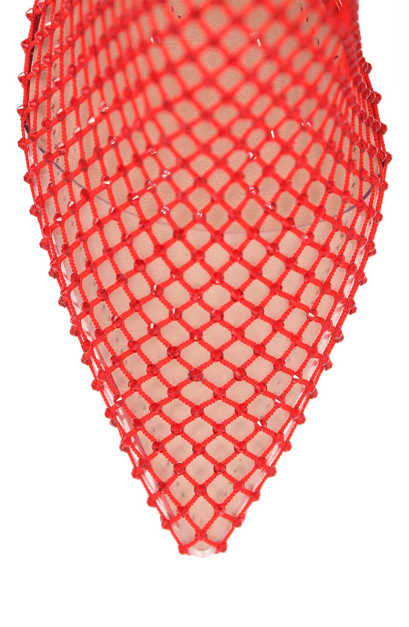 Charles by Charles David Afterhours Rhinestone Mesh Bootie, Alternate, color, Fiery Red
