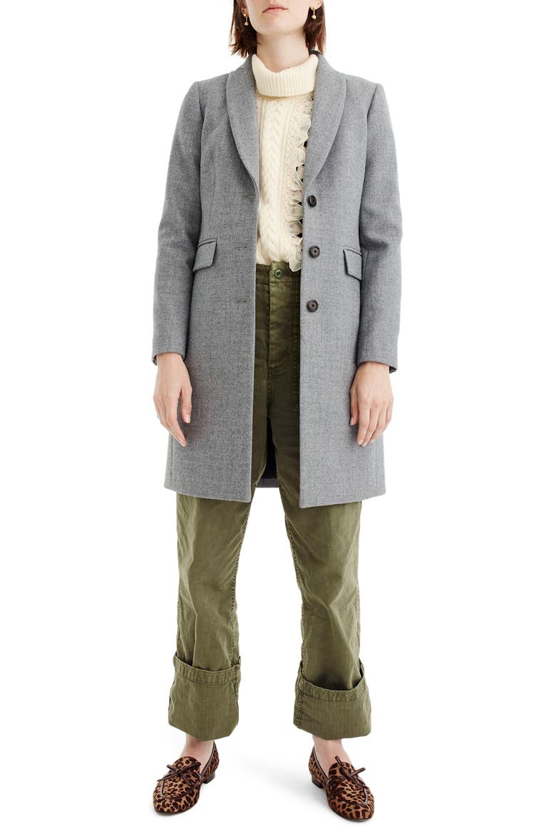 Eniko Wool Topcoat, Main, color, HEATHER GRAPHITE