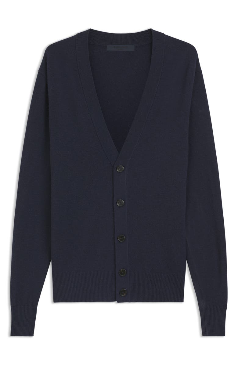 BOSS x Beckham Jelso Cashmere V-Neck Cardigan, Alternate, color, Dark Blue