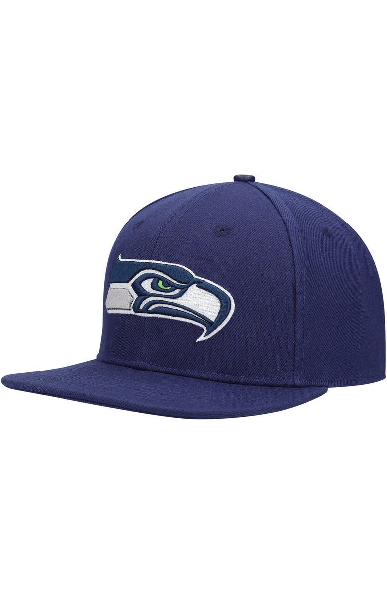 PRO STANDARD Men's Pro Standard College Navy Seattle Seahawks Logo II Snapback Hat, Alternate, color, 