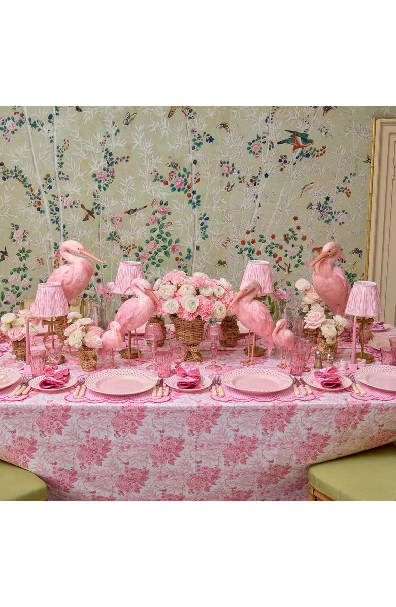 Mrs. Alice Pink Basketweave Dinner Plate, Alternate, color, Pink