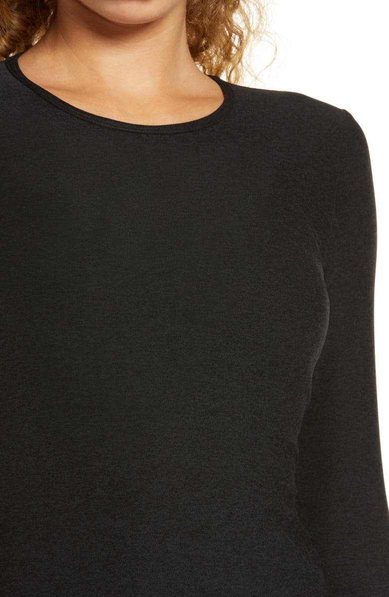 Beyond Yoga Classic Crewneck Pullover, Alternate, color, Darkest Night