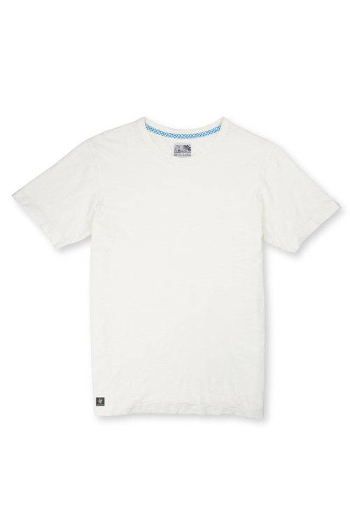 Baja Llama Slub Pima Tee In White