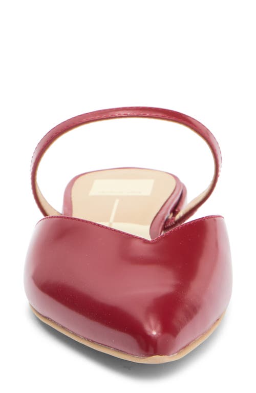 Dolce Vita Kanika Pointed Toe Mule In Red Crinkle Leather