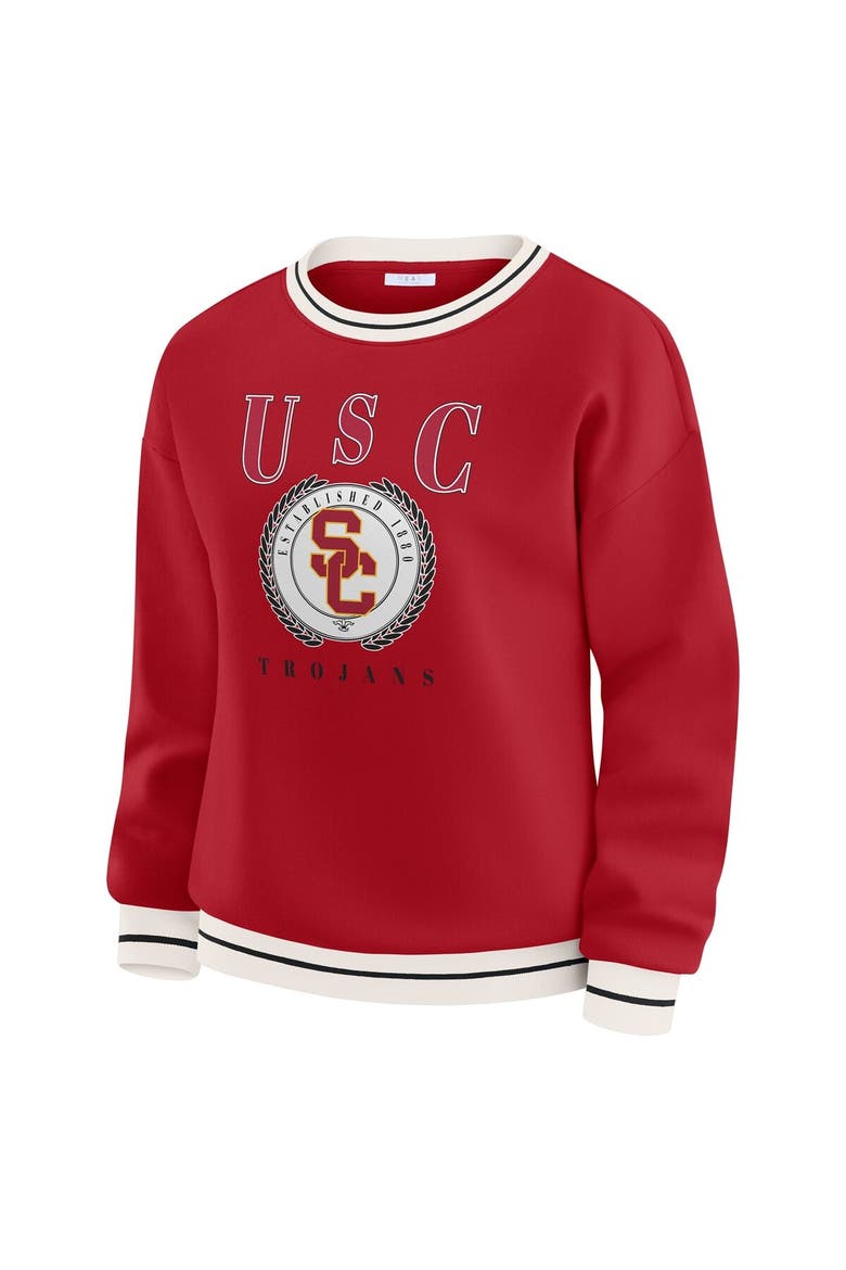 Women's WEAR by Erin Andrews Cardinal USC Trojans Seal Sweatshirt, Alternate, color, Cardinal