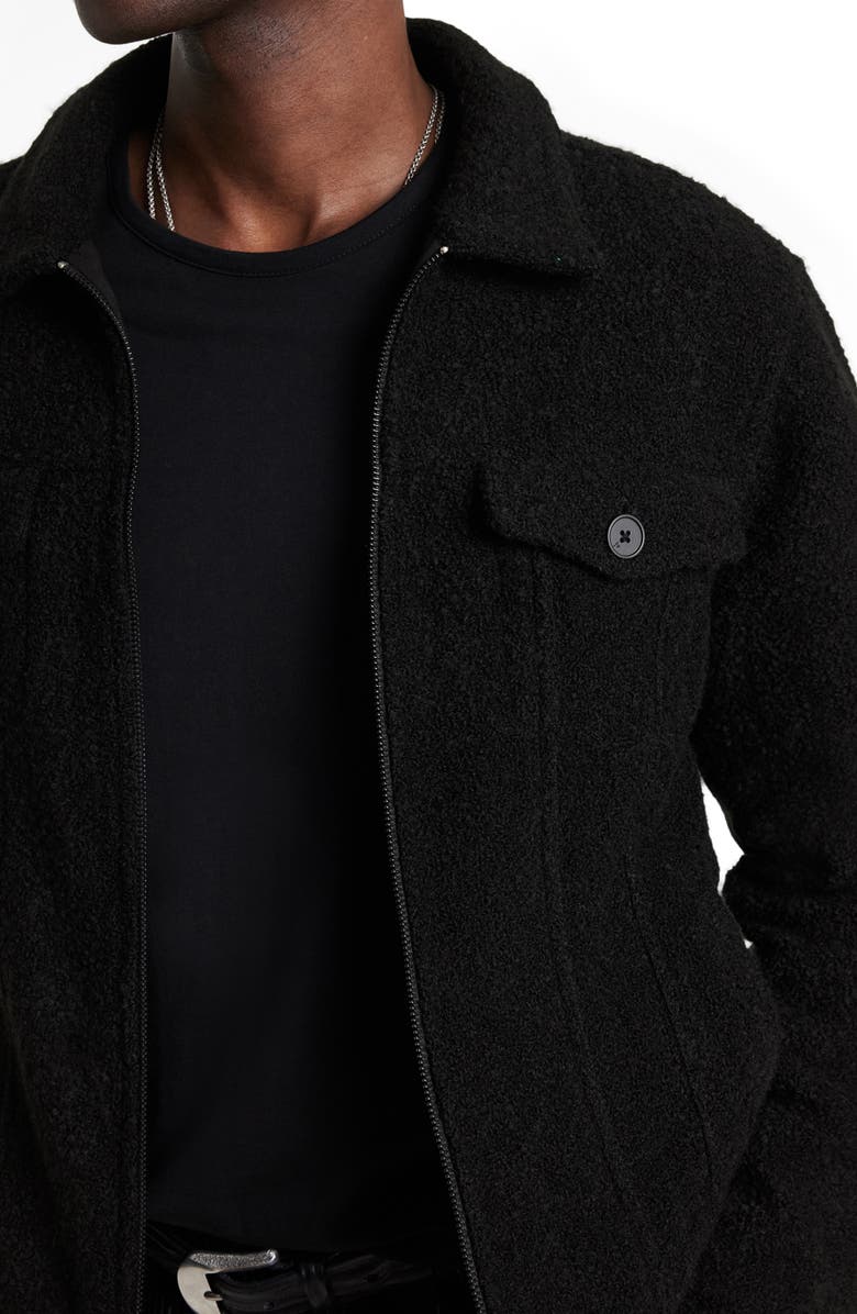 John Varvatos Cynder Bouclé Trucker Jacket, Alternate, color,