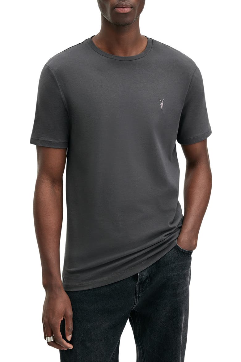 Brace Cotton T-Shirt, Main, color, CARTER GREY