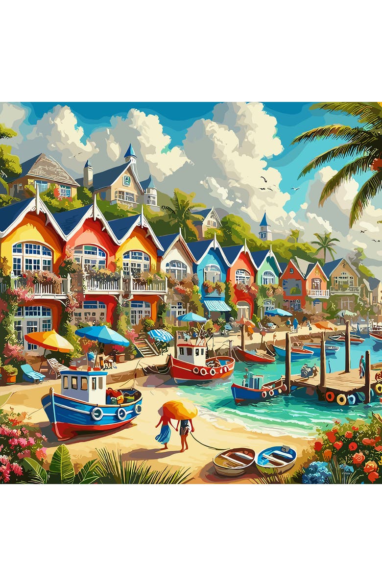 Sunsout Coastal Kaleidoscope 500 piece Jigsaw Puzzle for Adults, Alternate, color, Multicolor