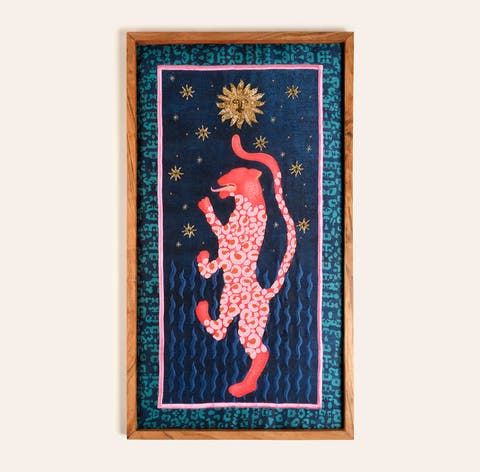 Dadri Leopar Handmade Beaded Wooden Decorative Artisan Table