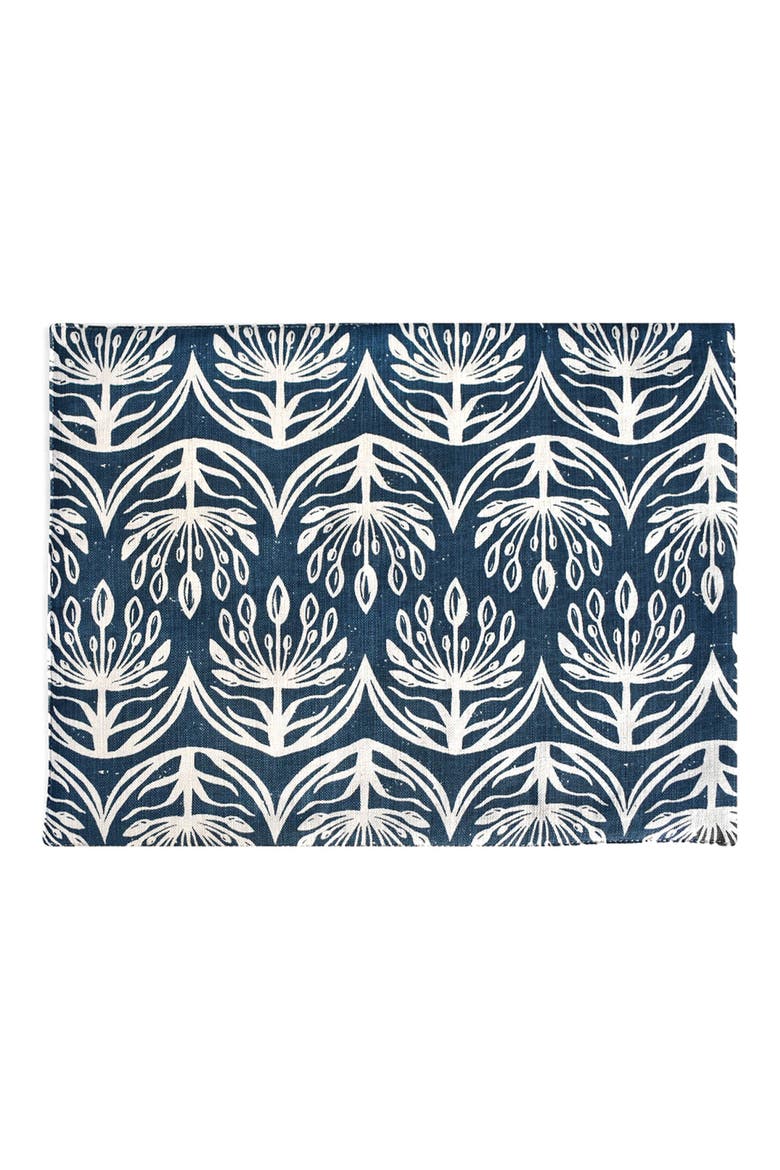 Botanical Set of 4 Placemats, Main, color, INDIGO