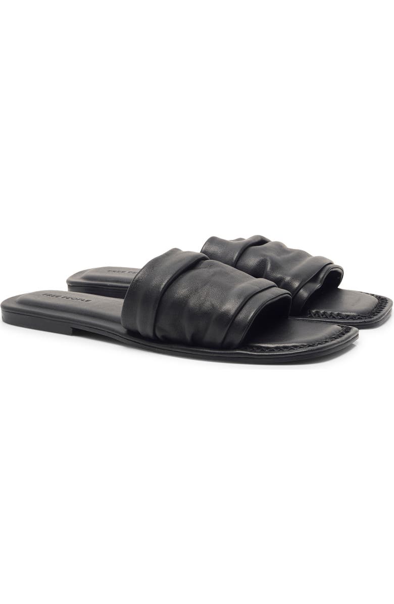 Free People Evelyn Slide Sandal, Alternate, color, Black Tide Leather