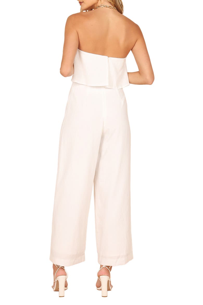 Katia Strapless Wide Leg Jumpsuit, Alternate, color, WHITE