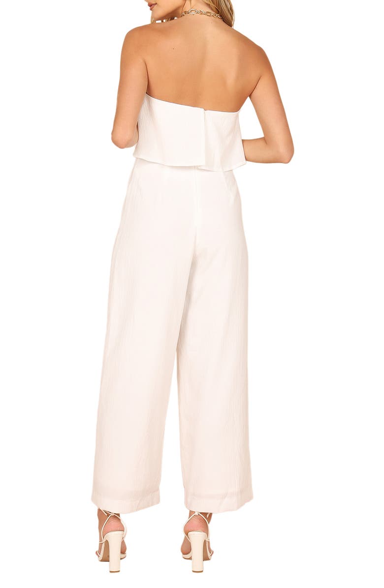 Petal & Pup Katia Strapless Wide Leg Jumpsuit, Alternate, color, White