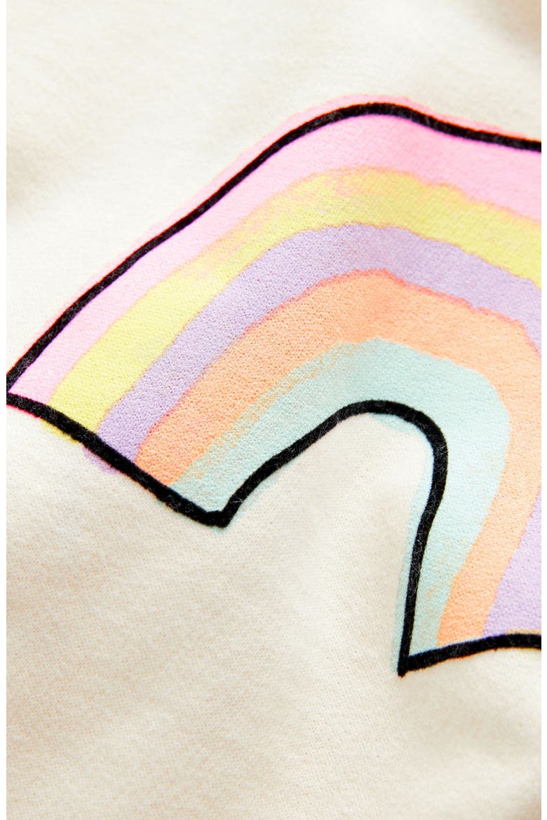 Kids' Rainbow Graphic Sweatshirt, Alternate, color, CREAM