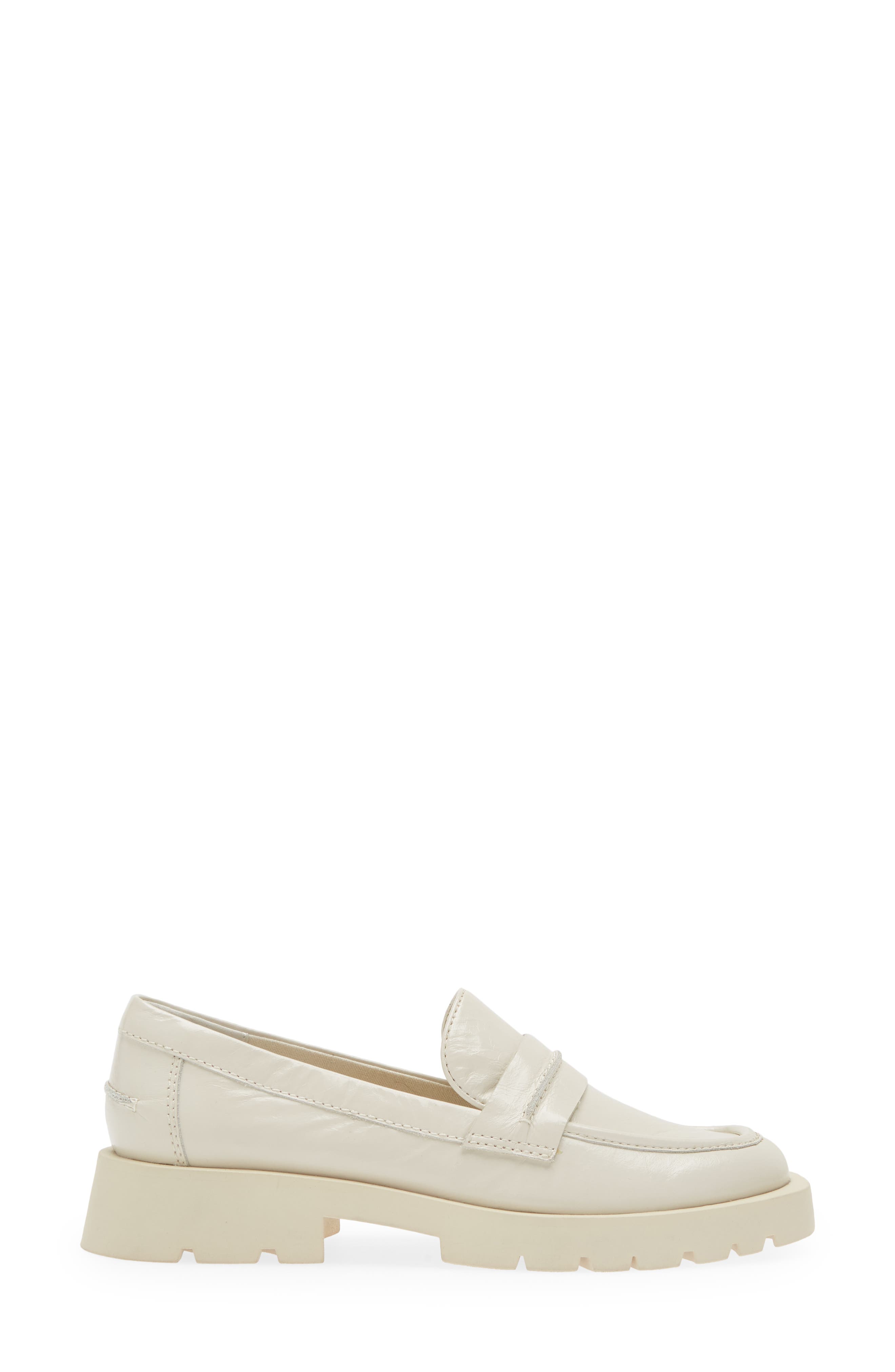 Evanka Loafer, Alternate, color, IVORY CRINKLE PATENT
