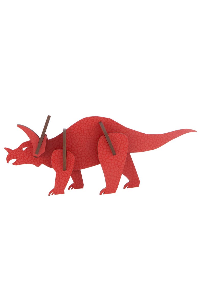 Little & Wood Woodlet Triceratops, 3D Wooden Kit Set, Ages 6+, Alternate, color, Multicolored