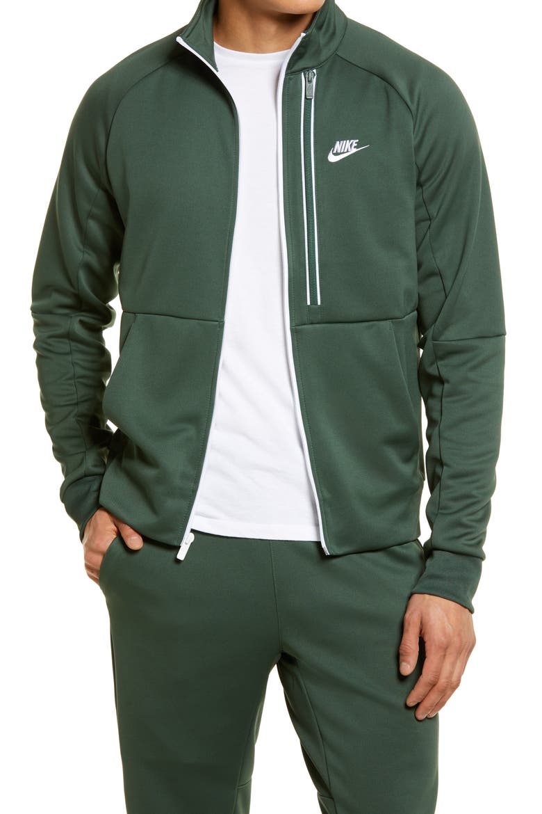 Sportswear N98 Tribute Track Jacket, Main, color, GALACTIC JADE/ WHITE