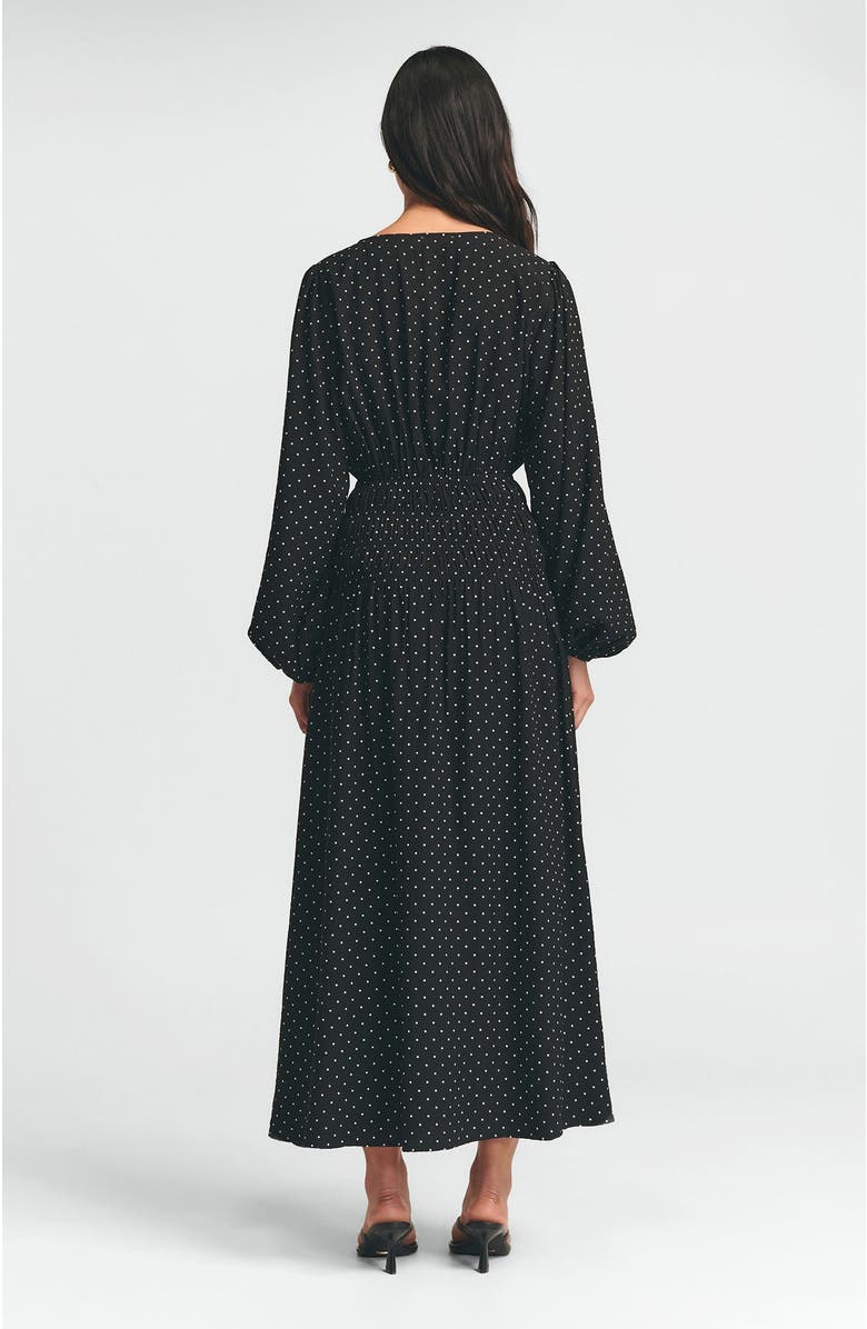 ST MRLO May Gather Dress, Alternate, color, Black Base Spot