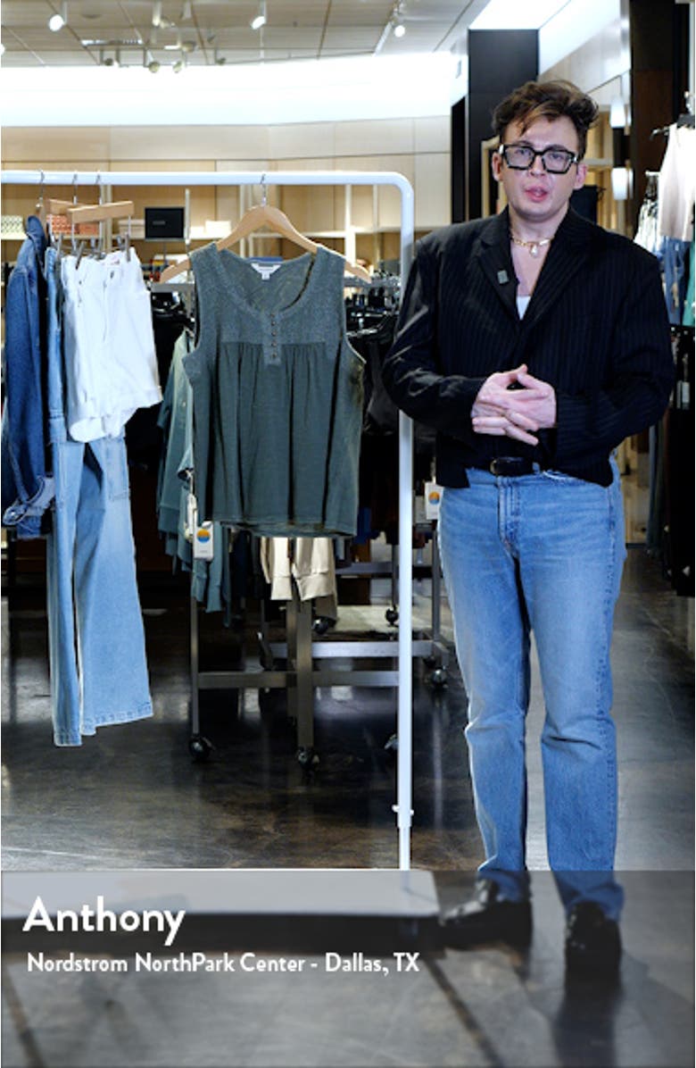 Embroidered Yoke Tank Top, sales video thumbnail