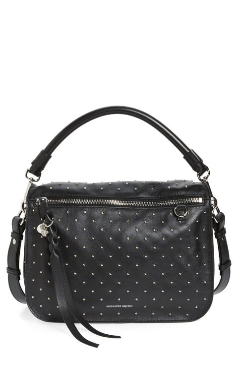 Alexander McQueen 'Skull' Pin Stud Leather Hobo