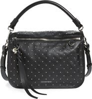 McQueen Alexander McQueen 'Skull' Pin Stud Leather Hobo