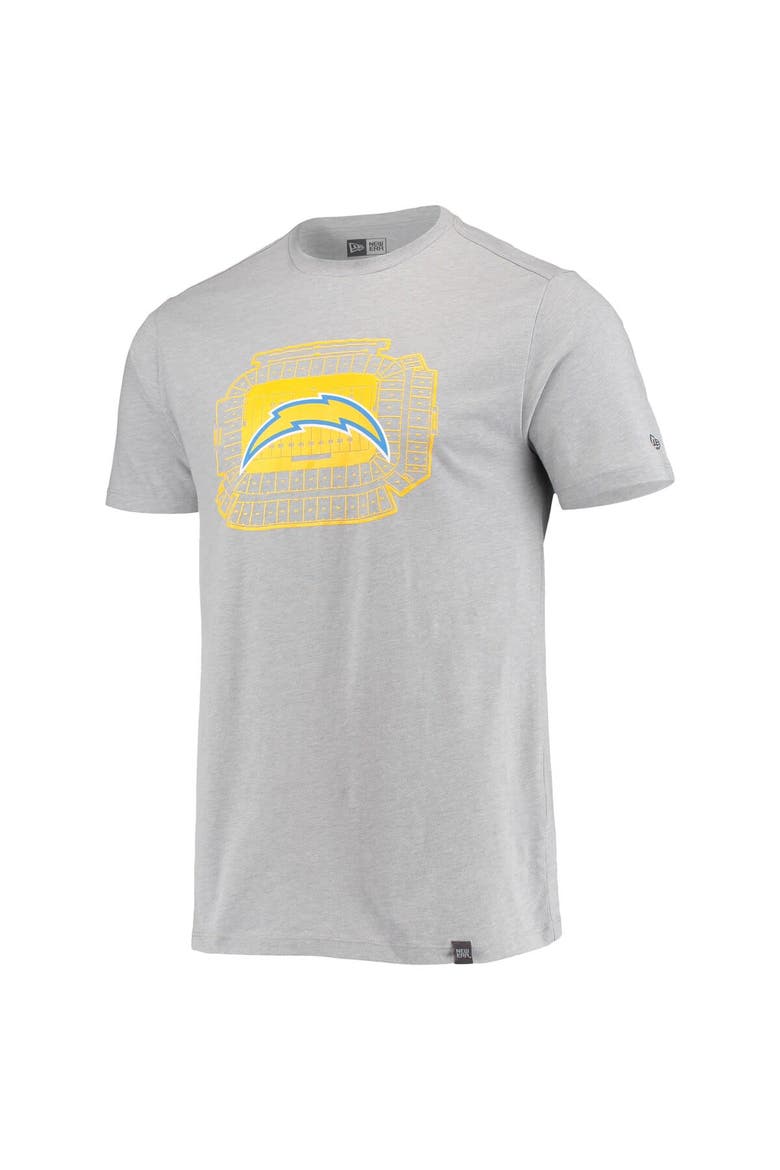 Men's New Era Gray Los Angeles Chargers Stadium T-Shirt, Alternate, color, Gray
