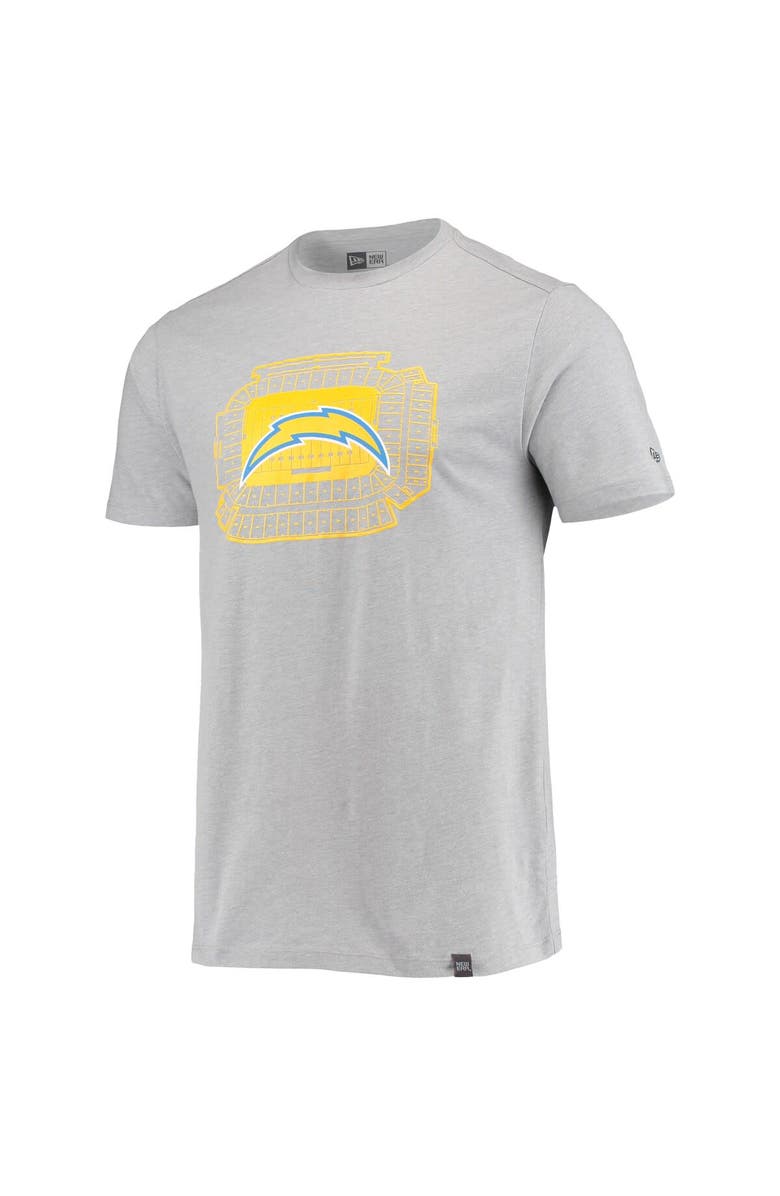 New Era Men's New Era Gray Los Angeles Chargers Stadium T-Shirt, Alternate, color,