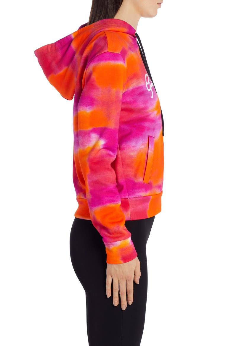 Tie Dye Gianni Signature Hoodie, Alternate, color, ORANGE/PINK