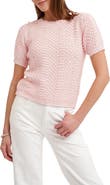 CYRUS Short Sleeve Textured Crewneck Sweater