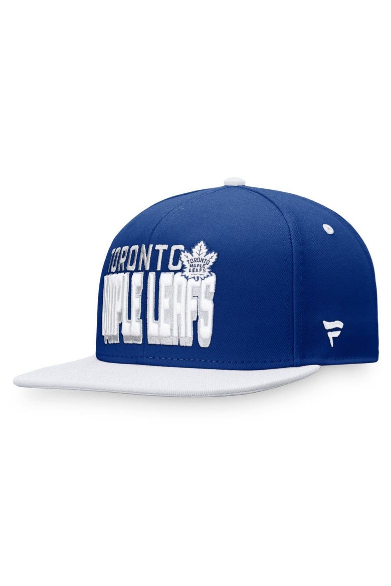 Men's Fanatics Branded Blue/White Toronto Maple Leafs Heritage Retro Two-Tone Snapback Hat, Alternate, color, Blue