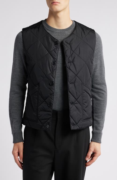 Mackintosh New Hig Water Repellent Nylon Quilted Vest in Black 