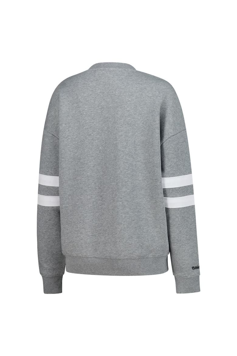 Women's Mitchell & Ness Heather Gray Pittsburgh Penguins Logo Lightweight Pullover Sweatshirt, Alternate, color, Heather Gray