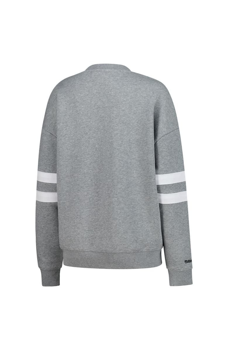 Mitchell & Ness Women's Mitchell & Ness Heather Gray Pittsburgh Penguins Logo Lightweight Pullover Sweatshirt, Alternate, color, Heather Gray