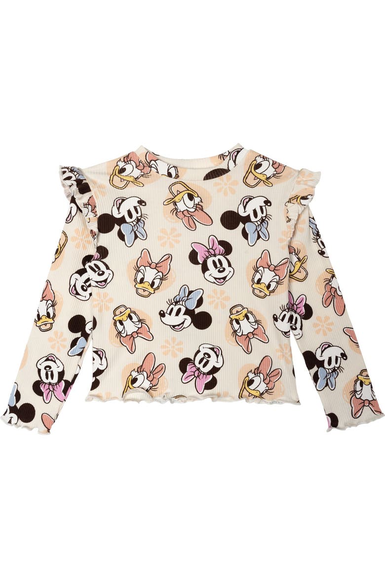Minnie Mouse Ribbed Long Sleeve Tee and Pants Set, Alternate, color, Tusk Minnie Daisy