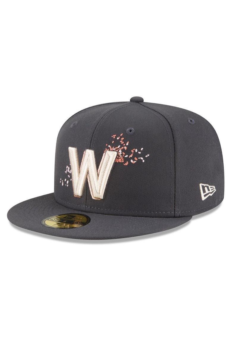 New Era Men's New Era Graphite Washington Nationals 2022 City Connect 59FIFTY Fitted Hat, Alternate, color,