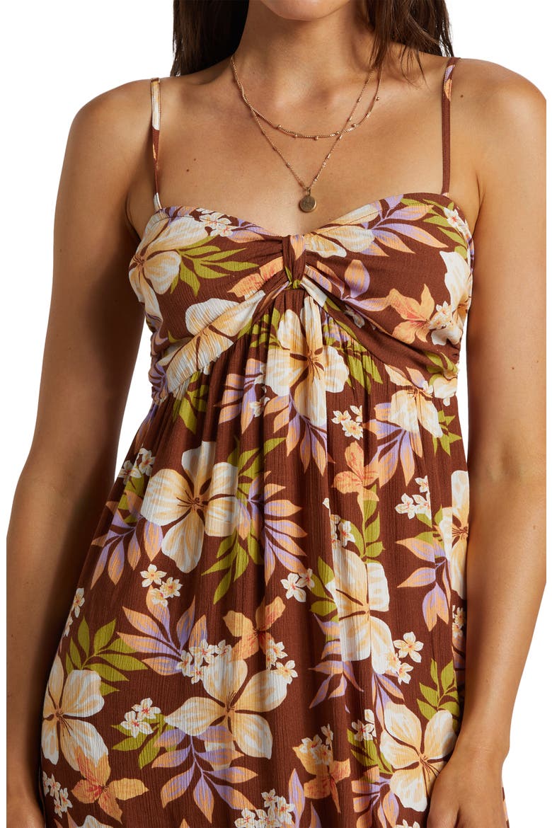 Daybreak Floral Midi Sundress, Alternate, color, TOASTED COCONUT