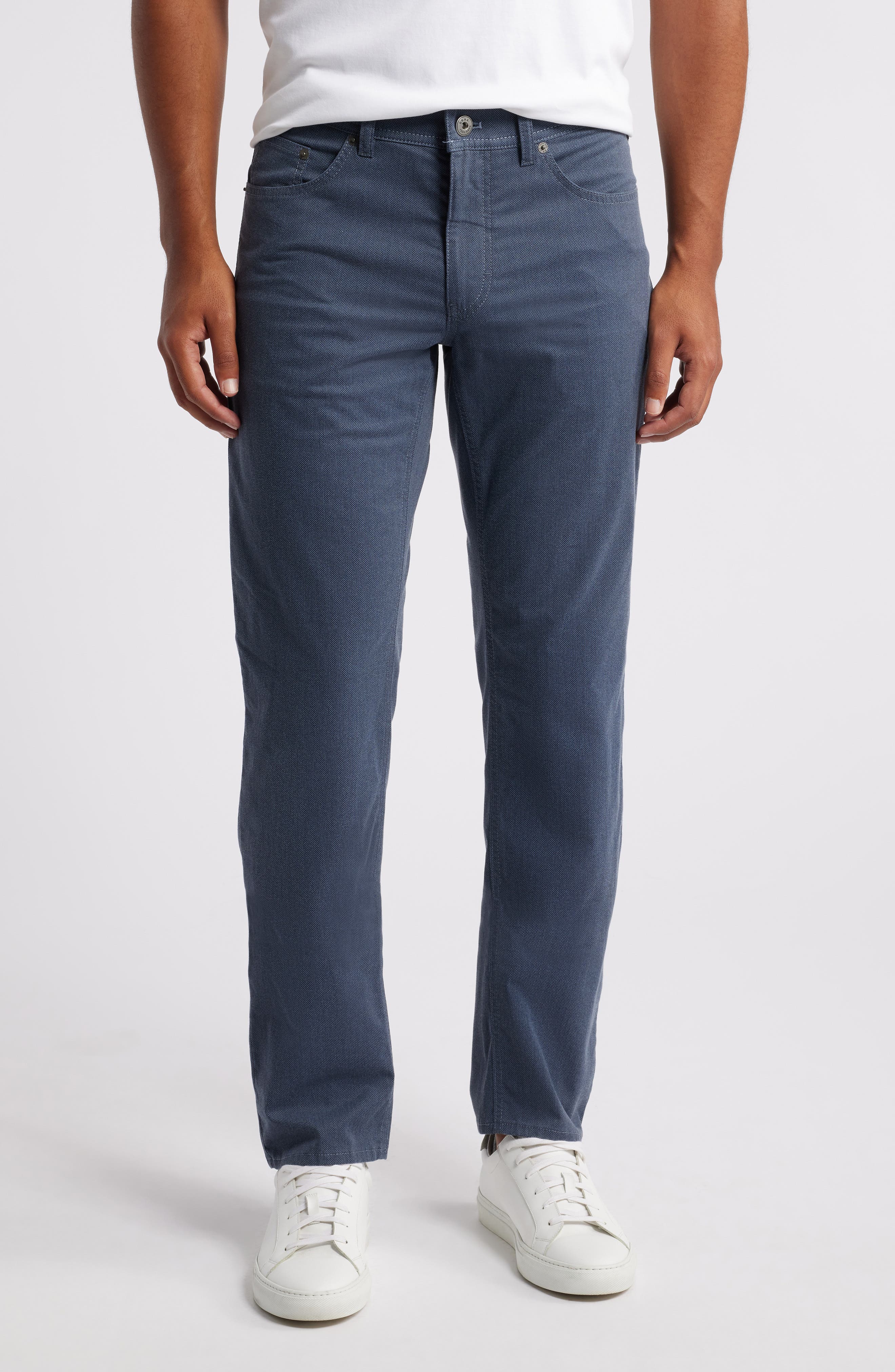 Brax Cooper Regular Fit Stretch Pants in Monochrome 